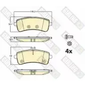 Тормозные колодки дисковые, комплект GIRLING 2 5163 P314CO Mercedes S-Class (C217) 4 Купе 4.0 S 63 AMG 4 matic+ (2188) 612 л.с. 2017 – 2024 6120791