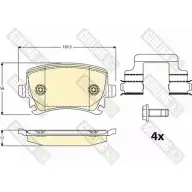 Тормозные колодки дисковые, комплект GIRLING 2 3914 2292568 6120831 T1NYO4
