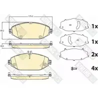 Тормозные колодки дисковые, комплект GIRLING 2292578 6120971 2553 7 L3OM5J