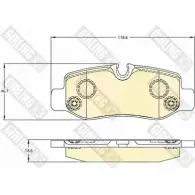 Тормозные колодки дисковые, комплект GIRLING 2 2101 Mercedes Vito (W447) 3 Фургон 110 CDI (447.601, 447.603, 447.605) 102 л.с. 2019 – 2024 U50UC 6121024