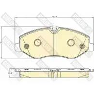 Тормозные колодки дисковые, комплект GIRLING 7CVS6YH Mercedes Vito (W447) 3 Фургон 110 CDI (447.601, 447.603, 447.605) 102 л.с. 2019 – 2024 22 062 6121033