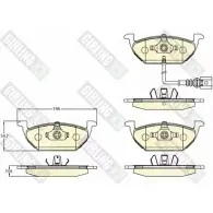 Тормозные колодки дисковые, комплект GIRLING 23131 Volkswagen Jetta 6 (A6, 162, AV3) Седан 1.6 110 л.с. 2015 – 2024 6121082 2 3130