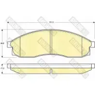 Тормозные колодки дисковые, комплект GIRLING K26TEU 23 086 6131079 Nissan Skyline