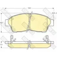 Тормозные колодки дисковые, комплект GIRLING 21603 6132079 2292708 2 1602