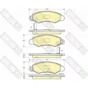 Тормозные колодки дисковые, комплект GIRLING 2304 6 23047 Suzuki Swift 6132154
