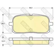 Тормозные колодки дисковые, комплект GIRLING AOGQV7 Toyota Paseo (L50) 2 Купе 1.5 (EL54) 110 л.с. 1995 – 1999 2349 1 6132259
