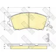 Тормозные колодки дисковые, комплект GIRLING 2 1571 21959 2292728 6132309