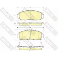 Тормозные колодки дисковые, комплект GIRLING 6132409 23 729 XFN8T 2292738