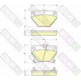 Тормозные колодки дисковые, комплект GIRLING 2292741 3YZIQ0 6132439 2352 1