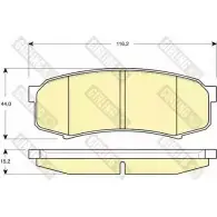 Тормозные колодки дисковые, комплект GIRLING 3322937447176 2292777 6132809 F1L8 VK