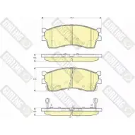 Тормозные колодки дисковые, комплект GIRLING 2 3873 6132859 23874 2292782