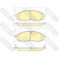 Тормозные колодки дисковые, комплект GIRLING Nissan Navara (D22) 1 Пикап 2.5 D 4x4 133 л.с. 2001 – 2024 6133409 2 3970 23971