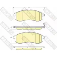 Тормозные колодки дисковые, комплект GIRLING 2387 9 6133809 Mitsubishi L200 3 (K7T, K6T) Пикап 2.5 TD 4WD (K74T) 133 л.с. 2001 – 2007 23880
