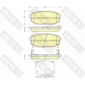 Тормозные колодки дисковые, комплект GIRLING B 1RJ8 6133849 3322937447930 Hyundai Equus (JS, LZ, YJ) 1 1999 – 2009