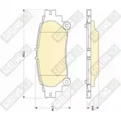 Тормозные колодки дисковые, комплект GIRLING DZPIP 2292983 6134979 2491 8
