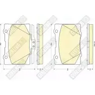 Тормозные колодки дисковые, комплект GIRLING 6134989 2292984 2511 7 QMXFL