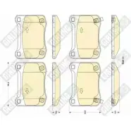 Тормозные колодки дисковые, комплект GIRLING 6135049 24402 2440 1 Lexus IS (XE20) 2 Седан 5.0 IS F (USE20) 423 л.с. 2007 – 2013
