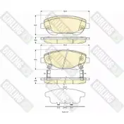 Тормозные колодки дисковые, комплект GIRLING 6135184 24947 24 946 2293002