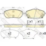 Тормозные колодки дисковые, комплект GIRLING 6135983 2293052 2509 0 25698
