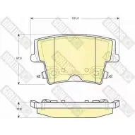 Тормозные колодки дисковые, комплект GIRLING 6141359 2 4163 Chrysler 300 3 (LD) 2011 – 2020 68LPJM2