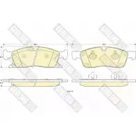 Тормозные колодки дисковые, комплект GIRLING Jeep Grand Cherokee (WK, WK2) 4 Внедорожник 25191 25 190 6146042