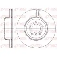 Тормозной диск KAWE Bmw Z4 (E89) 2 Кабриолет 3.0 sDrive 35 is 340 л.с. 2010 – 2025 DCA6163 010 61630 10 SG87ES