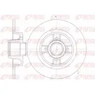 Тормозной диск KAWE 6698 00 B DM7166.10 Renault Megane (BA) 1 Хэтчбек 1.9 TDI 94 л.с. 1996 – 2003 DCA669800