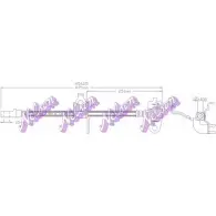 Тормозной шланг KAWE 3QH0U 1Y H5625 Ford Transit 6 (FD) Автобус 2.3 16V RWD (FB. FC. FA) 146 л.с. 2000 – 2006