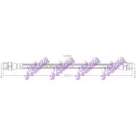 Тормозной шланг KAWE Mitsubishi L200 3 (K7T, K6T) Пикап 2.5 TD 4WD 99 л.с. 1996 – 2007 H6859 9NVWE E