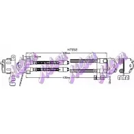 Тормозной шланг KAWE S A3MF H7552 Ford Tourneo Custom 1 (L1, LRF) Автобус 2.2 TDCi 100 л.с. 2012 – 2025