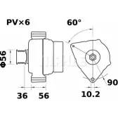 Генератор MAHLE ORIGINAL 11.204.147 MG 574 11.203.858 Mercedes E-Class (S210) 2 Универсал 2.5 E 250 T D (210) 113 л.с. 1996 – 1999