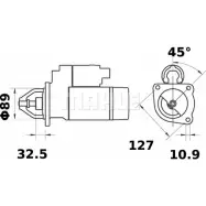 Стартер MAHLE ORIGINAL 2358958 MS 142 11131219 11.131.219