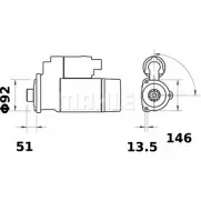 Стартер MAHLE ORIGINAL 2359352 11131979 MS 583 11.131.979