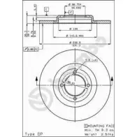 Тормозной диск BRECO 6UH P7P BS 7047 2360782 Y957FB