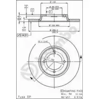 Тормозной диск BRECO YIIB1SN BS 7118 2360810 JY 0WQAA
