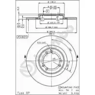 Тормозной диск BRECO BS 7163 2360825 ZHGEEY MO17 P