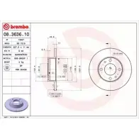 Тормозной диск BRECO 2360847 HB1VT R WAYA BS 7215