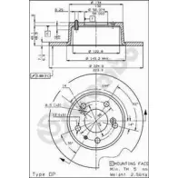 Тормозной диск BRECO U7 Z0EG PE6XY 2360864 BS 7250
