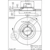 Тормозной диск BRECO 2360900 Z LHD7GD BS 7303 E40AI