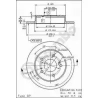 Тормозной диск BRECO UTF4ED7 CKNSJ 8 2361039 BS 7466