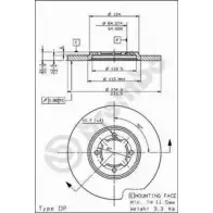 Тормозной диск BRECO OOG2009 2V6 EZ BS 7505 2361072