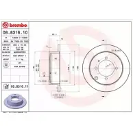 Тормозной диск BRECO 53C7I6 2361163 4E WB00 BS 7605