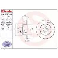 Тормозной диск BRECO BS 7748 I683BN WK 8YUP6 Toyota Corolla (E110) 8 Седан