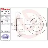 Тормозной диск BRECO 48DH F BS 7762 Q4B6O8K 2361301