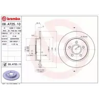 Тормозной диск BRECO Ford Focus 3 (CB8) Универсал 2.0 Ti GDi 170 л.с. 2010 – 2025 J6NGC BS 7790 OYEJ 3