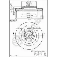 Тормозной диск BRECO 2361525 BS 8100 14RQNXX 84C KR