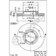 Тормозной диск BRECO BS 8186 28677SQ 2361598 SCAF G
