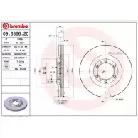 Тормозной диск BRECO B 0VPT47 TRXYY Opel Frontera (B) 2 Кроссовер 3.2 i (6B1VF) 205 л.с. 1998 – 2025 BS 8281