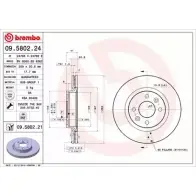 Тормозной диск BRECO BS 8362 4 KNYR Nissan Kubistar (X76) 1 Фургон 1.5 dCi 70 68 л.с. 2005 – 2009 203GSW