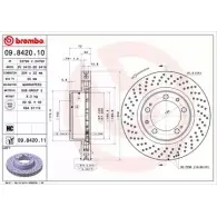 Тормозной диск BRECO BS 8416 A QV3SG8 2361783 L08V0